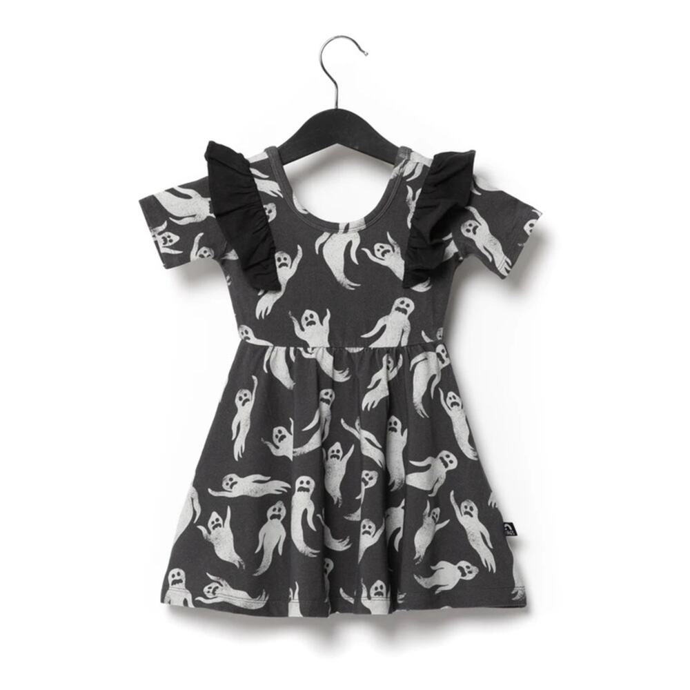Rags to Raches NWT ghost flutter sleeve swing dress Halloween